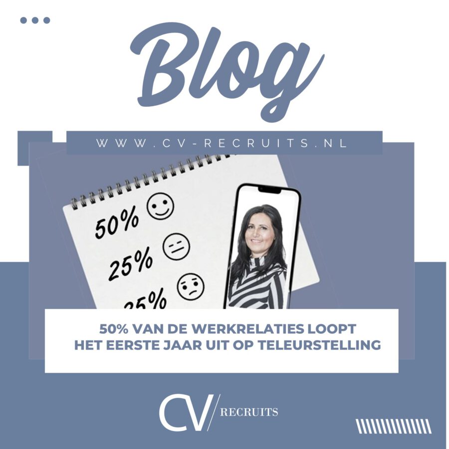 50% werkrelaties loopt het eerste jaar uit op een teleurstelling.