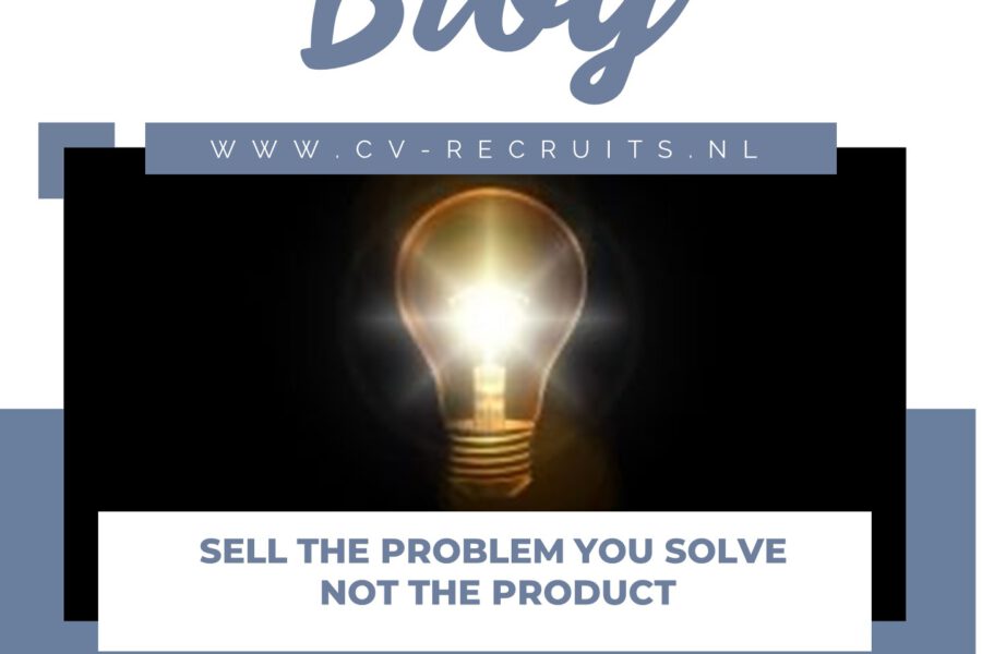 Sell the problem you solve not the product.