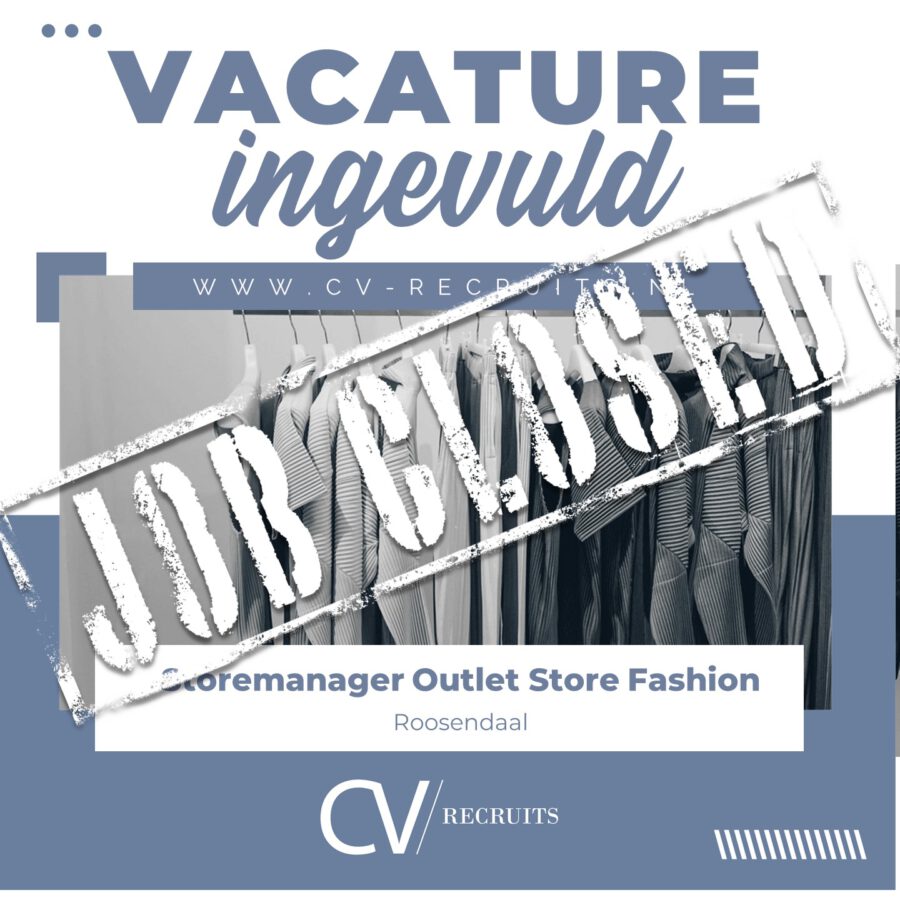 Storemanager nieuw te openen Designer Outlet Store – Roosendaal