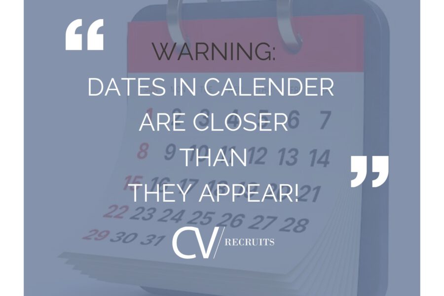 Dates in calender are closer than they appear!