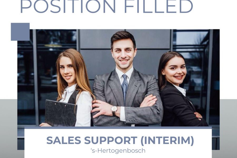 VERVULD – Tijdelijke rol t/m 01-2026 | Administratief ondersteunende Sales Support – ‘s-Hertogenbosch